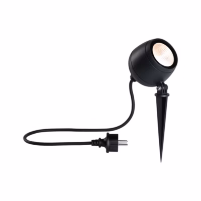 Projecteur de jardin LED Kikolo IP65 90mm 3000K 8W 520lm 230V 20 Anthracite Aluminium Matière plastique
