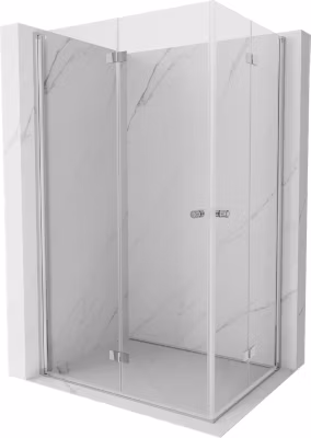 Mexen Mist-F Duo cabine de douche pliante gauche 105 x 80 cm, transparent, chromé – 8A6-105L-080P-01-00