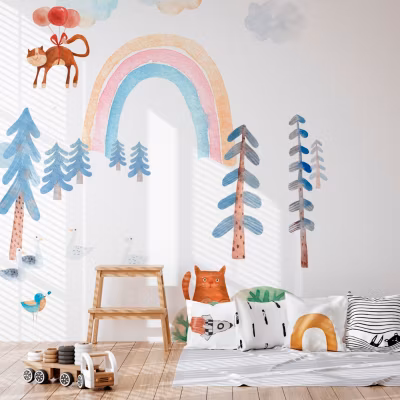 Papier peint panoramique …Et Chats – Multicolore