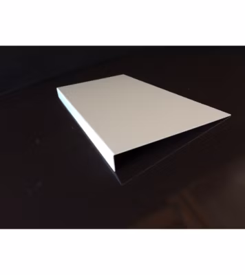 Bande de rive Blanc Pur, RAL 9010 Brillant, épaisseur 1 mm, 1 pli retour 2cm , Largeur  10 cm , Longueur 140 cm