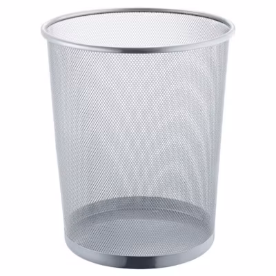 Corbeille à papier en fils métalliques 23 litres – Argent