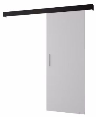 Portes coulissantes Salwador I 70×204 cm (Blanc / Noir / Argent)