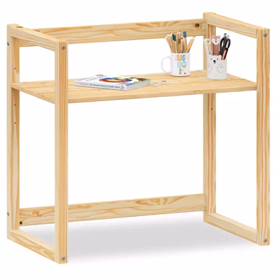 Bureau enfant SUZA réglable en hauteur en pin – Coloris naturel