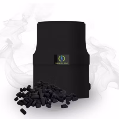 Filtre Anti-Odeurs 100mm Charbon Actif Anti-H2S, Manchon Intégré, Rechargeable – HYDRODIV