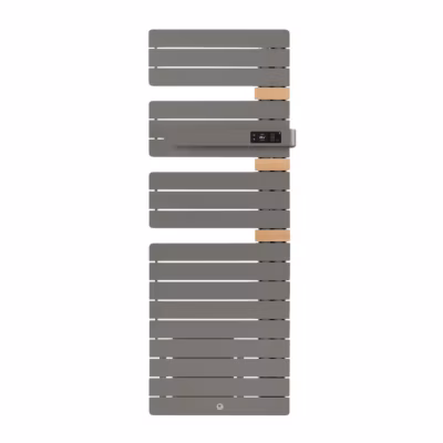 THERMOR – Sèche-serviettes Allure 3 mat à droite avec soufflerie 1750W gris roche/chêne – 483190