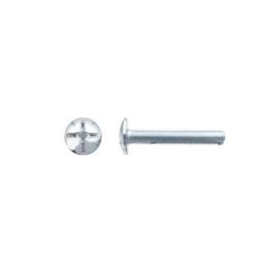 50 Vis Boulons Poêlier Tête Ronde Large Fendue en Croix 10 x 70 mm – NFE 25129 – Zingué blanc – D-Work