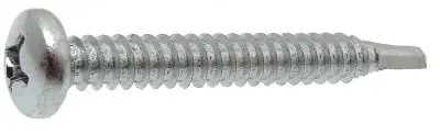 ACTON – 100 Vis autoperçeuses tête cylindrique phillips 3.5X13 Acier zingué blanc – 7504M 3.5X12.7