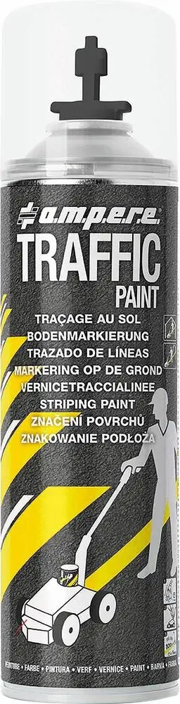 AMPERE – Peinture de traçage de lignes permanent noir – aérosol 650ml – 10281