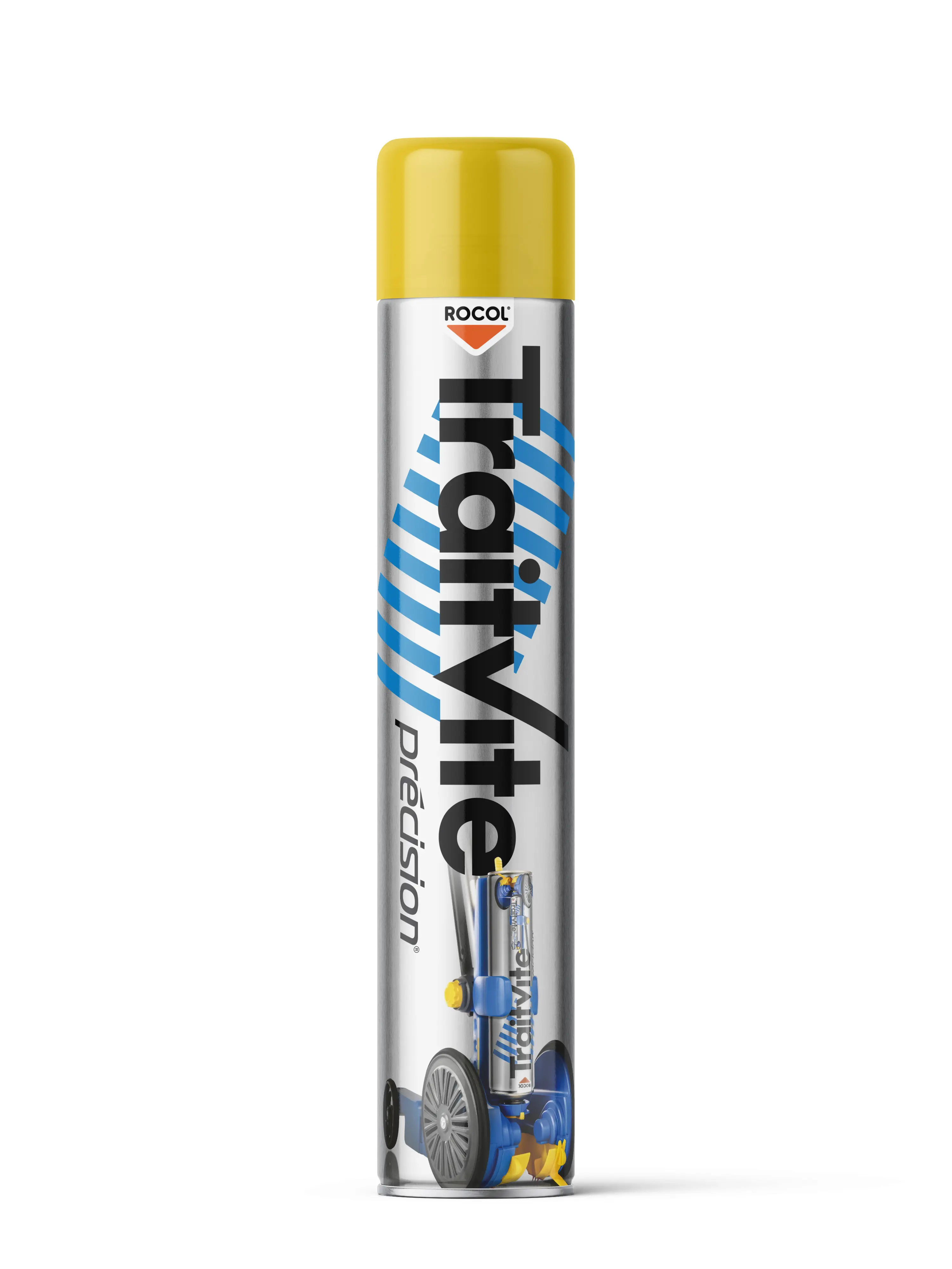 TRAITVITE – Peinture marquage et traçage au sol ultra résistante 750ml – Jaune – R47021