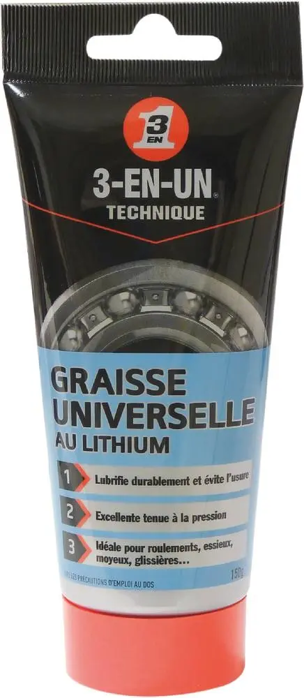 3 EN 1 – Graisse au lithium – tube de 150g – 10011