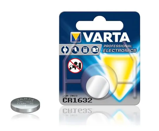 VARTA – 1 pile Bouton Lithium Dioxyde de Manganèse (Li/MnO2) 135 mAh – CR1632