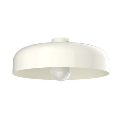LUMICOM – TUZZI Plafonnier, 1xE27, max 42W, métal, blanc brillant, D.40cm