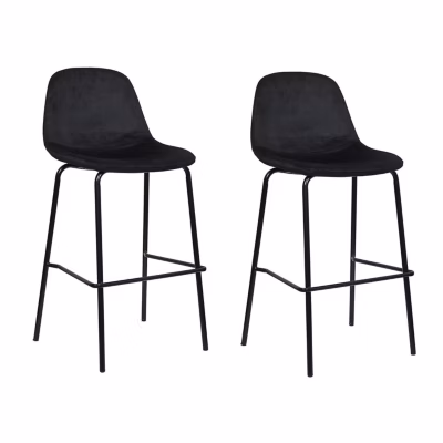 Lot de 2 chaises de bar avec pieds en métal GIULIA