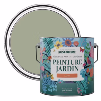 Peinture Verte pour Jardin et terrasse, Finition Satinée – RUST-OLEUM – Vert kaki 2,5 L