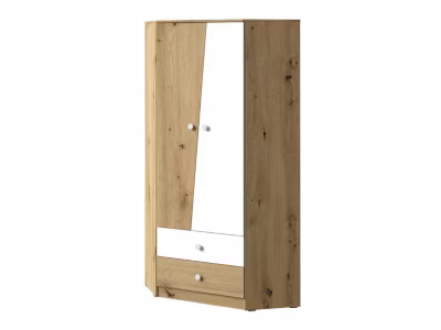 Armoire d&rsquo;angle Almira 101, Nombre d&rsquo;étagères: 3, 191x87x87cm