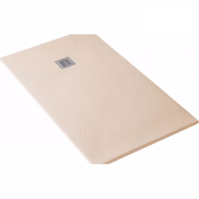 Receveur de douche à poser extra-plat épaisseur 28mm en pierre SANINDUSA STONIT Marina 190×90 antidérapant classé C3 beige