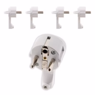 5 fiches mâles 2P+T 16A extraplates Zenitech