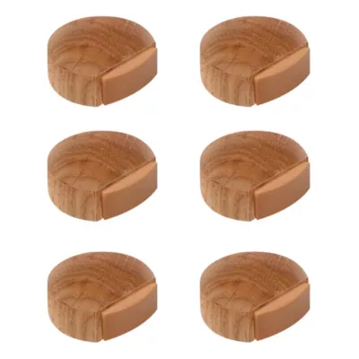 6 Un. Butée de porte adhésive en bois de chêne naturel 45x42MM