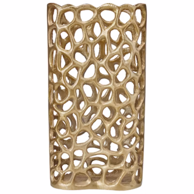 Vase décoratif SANCHI Métal 33 cm Doré