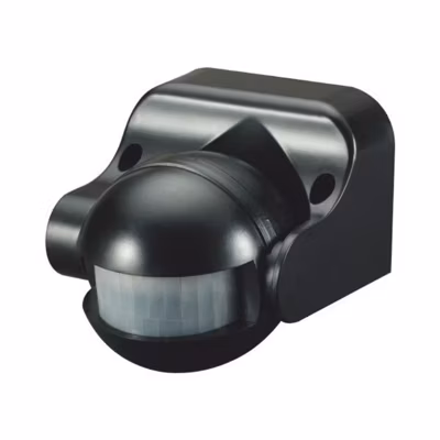 Détecteur de Mouvement Infrarouge Noir 180 degrés IP44 – SILAMP