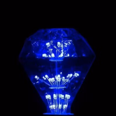 Ampoule Lampe E27 LED Déco DIAMANT BLEU
