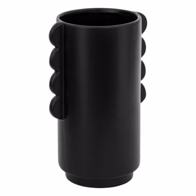 Vase céramique Hind H25cm- Noir- Atmosphera