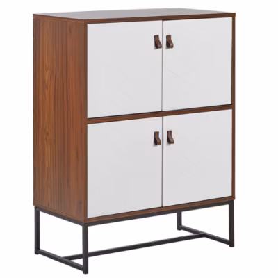 Armoire NUEVA Marron foncé/blanc