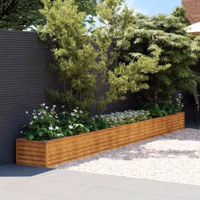 Jardinière surélevée,Pot de fleur,Bac à fleurs 482 x 50 x 36 cm Acier Corten