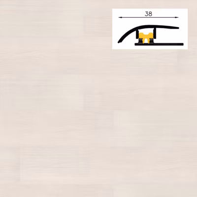 Profilé de joint de 90 cm en aluminium laminé – Plat ou rabattable (base + couvercle) – LODOS – DESCENT