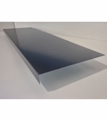 Bande de rive Gris Anthracite, RAL 7016 Sat, épaisseur 1 mm, 1 pli retour 3 cm , Largeur  6 cm , Longueur 140 cm