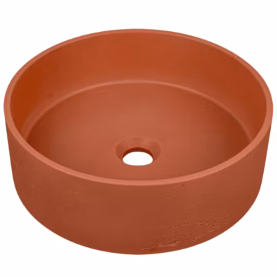 Vasque à poser béton blanc terracotta Essebagno