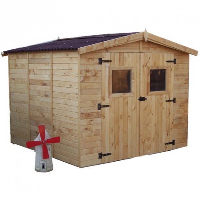Abri de jardin bois – panneaux 16 mm – Eden – 5,60 m2 HABRITA