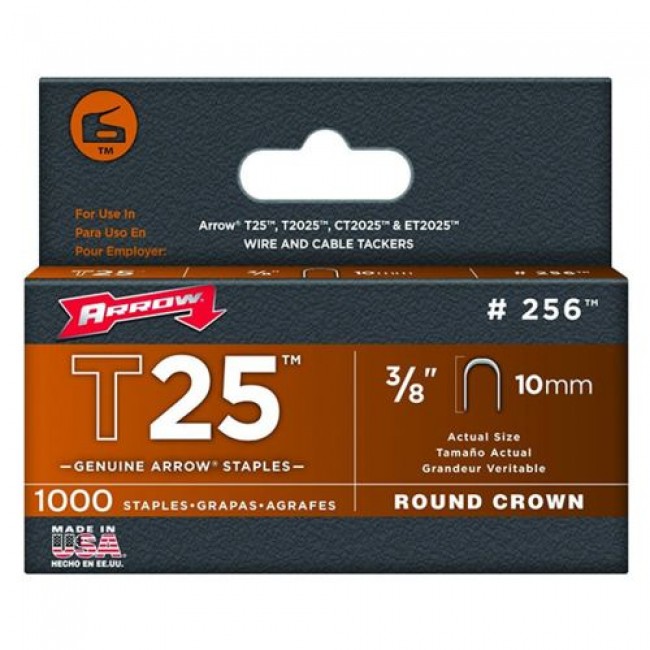 Agrafes rondes T25 pour câbles 6 mm – longueur 10 mm ARROW