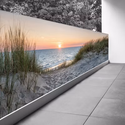 Brise vue Trompe l&rsquo;oeil – 80×220 cm – Couché de soleil 3617689698007