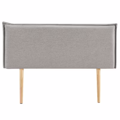Tête de lit ISANDRE 140 sur pieds, en tissu – Gris