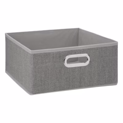 Panier tissu 31×15 cm Gris clair chiné Mix N&rsquo; Modul – 5Five