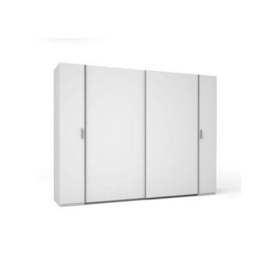 Armoire 4 portes STAR  Blanc  Avec penderie intégrée  L264 cm