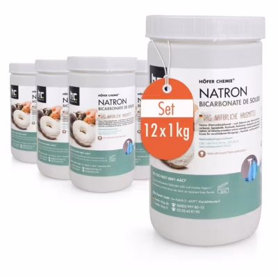 Bicarbonate De Sodium 12 x 1 Kg, Qualité Alimentaire Pour Cuisine, Ménage Et Piscine