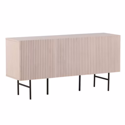 Bahut Design Nervuré « Bjorkon » 150cm Naturel