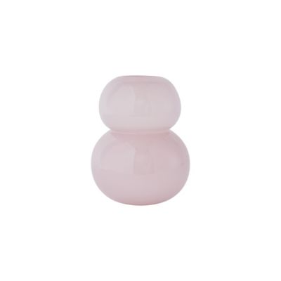 Vase rose en verre L19,5xH23cm