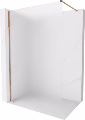 Mexen Kioto-X paroi de douche Walk-in 110 x 200 cm, givrée 10 mm, or rose – 800-110-101-60-30-X
