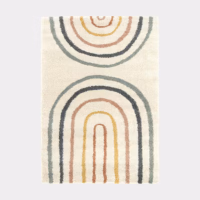 Tapis à poils longs – Rainbow – Couleurs pastel – 120 x 170 cm