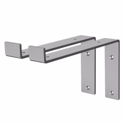 Lot de 2 Equerres d&rsquo;Etagere murale support robuste en métal gris