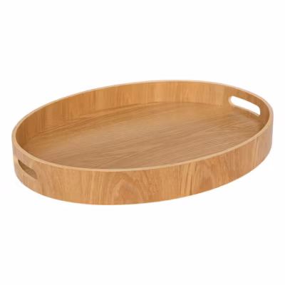 Plateau oval 43×33,5cm peuplier – Beige- 5five