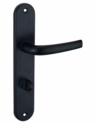 Ensemble de poignées pour porte intérieure Maia à condamnation, carré 7mm, entr&rsquo;axes 195mm, noir – THIRARD