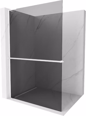 Mexen Kioto+ L paroi de douche avec étagère Walk-in 80 x 200 cm, graphite, blanc – 800-080-123-20-40