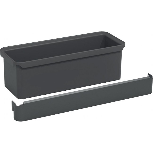 Boite de rangement anthracite avec support pour rail K-Line Side KESSEBÖHMER