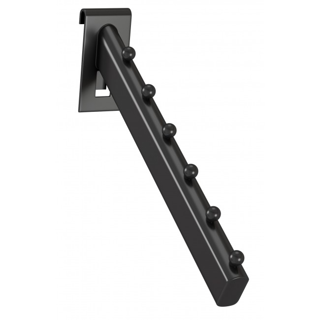 Bras de suspension incliné 35 cm avec 8 tenons arrêt de cintre Ø25 mm BOHNACKER