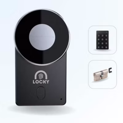 Pack serrure connectée locky-4 smart lock 2.0 + clavier sans fil + cylindre ajustable