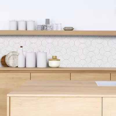 Crédence adhésive motifs déco gris 60x300cm